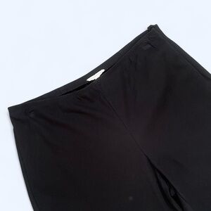 Eileen Fisher Medium Black Organic Cotton Straight Leg Cropped Ankle Pants